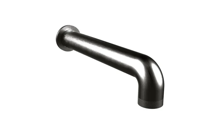 Crosswater Union Bath Spout 247mm Brushed Black Chrome product image - Image 1
