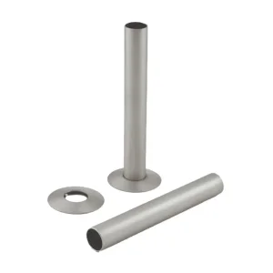 Ava Pipe Shroud 130mm Sleeve Set 18mm Diameter Brushed Stainless