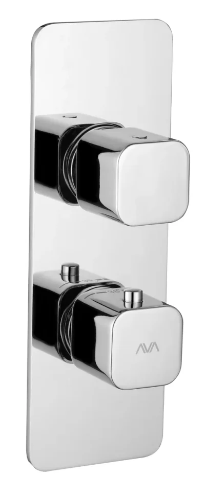 AVA Soft Cube 2 Handle Finishing Set Chrome. product image - Image 1
