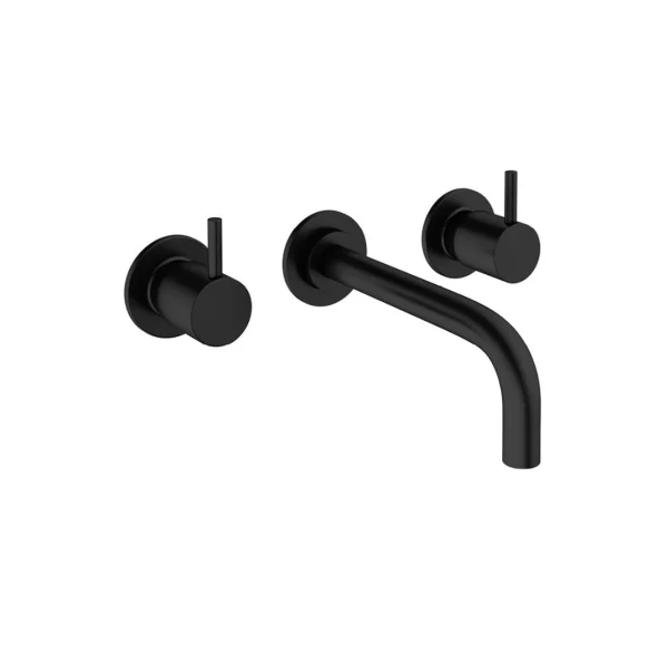 Crosswater Mpro Basin 3 Hole Set Wall Mounted Matt Black