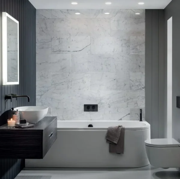 Crosswater Mpro Basin 3 Hole Set Wall Mounted Matt Black detail view - Image 3