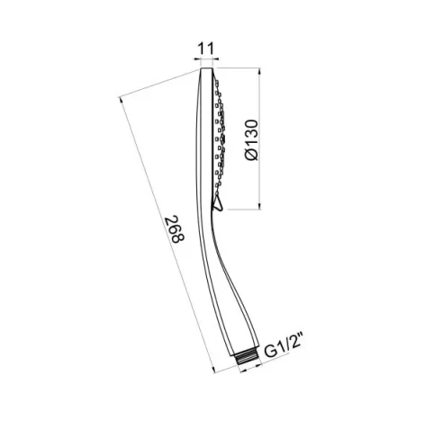Crosswater Mpro Multi Handset 130mm Stainless Steel Effect detail view - Image 5
