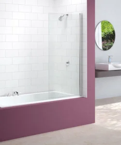 Merlyn Single Square Bathscreen With Towel Rail 800 X 1500mm