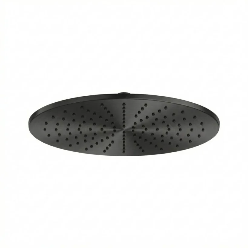 Ava 8mm Thick 300mm Stainless Steel Shower Head - Brushed Black product image - Image 1