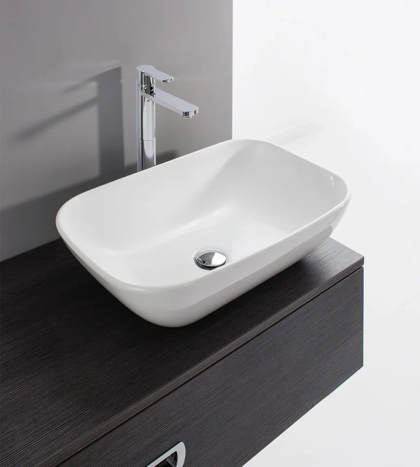 Crosswater Serene Counter Basin No Overflow White detail view - Image 2