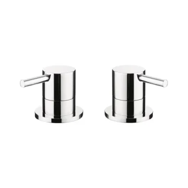 Crosswater Kai Lever Panel Valves (pair) Deck Mounted Chrome product image - Image 1