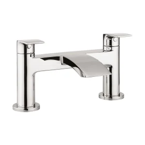 Crosswater Flow Bath Filler Dual Lever Deck Mounted Chrome