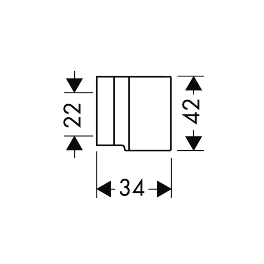 Axor Starck Shower Holder Brushed Nickel detail view - Image 2