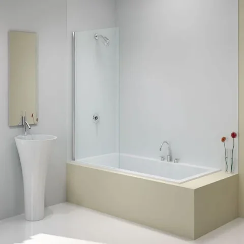 Merlyn Single Square Fixed Panel Bathscreen 800 X 1500mm product image - Image 1