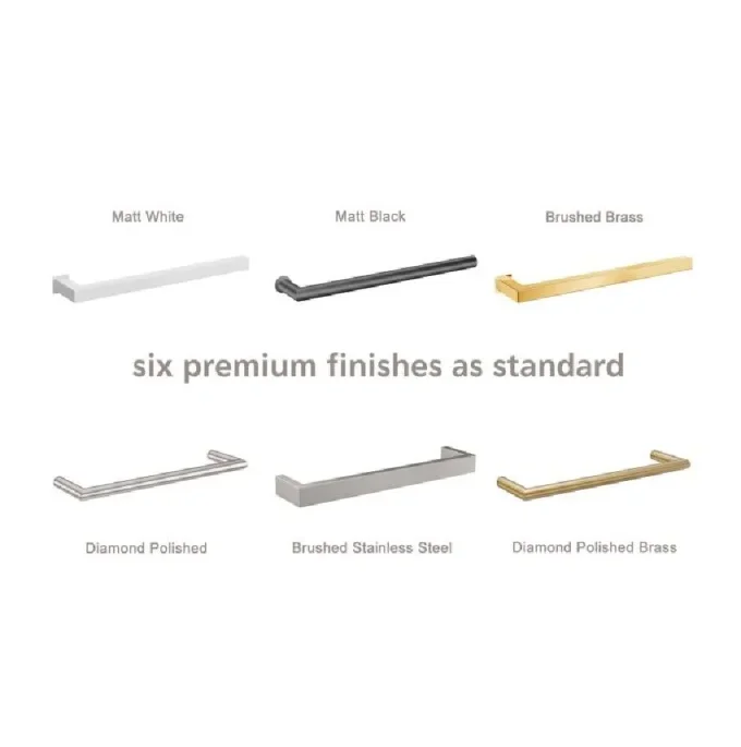 Thermosphere 12v Heated Towel Bar Double Square 632mm Brushed Brass detail view - Image 2