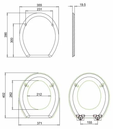 Burlington Set Of 2 Handles With Screws & Template Chrome detail view - Image 2