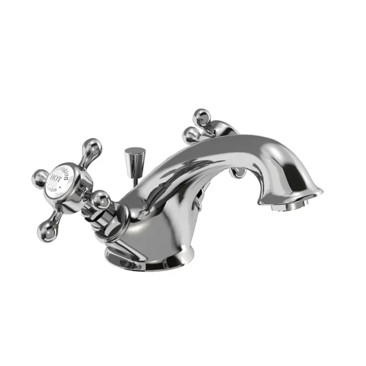 Burlington Stafford 1h Quarter Turn Basin Mixer Chrome product image - Image 1