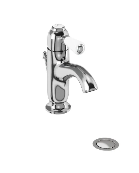Burlington Chelsea Curved Basin Mono Tap With Pop Chrome