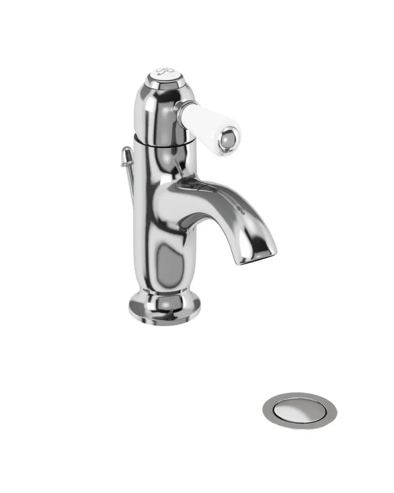 Burlington Chelsea Curved Basin Mono Tap With Pop Chrome product image - Image 1
