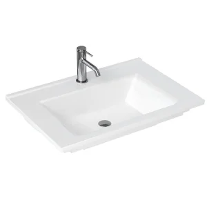 Britton Shoreditch Note 550mm Basin 1 Tap Hole Gloss White