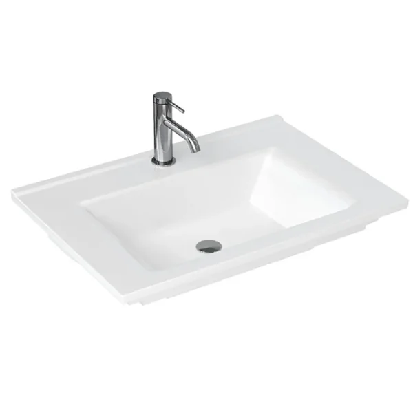 Britton Shoreditch Note 550mm Basin 1 Tap Hole Gloss White product image - Image 1