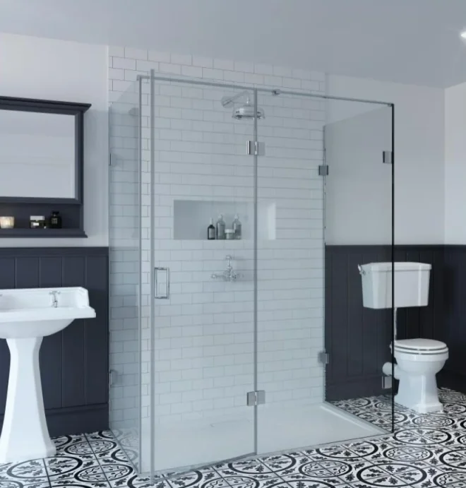 Shower Lab View 22 Standard-inline Panel + Door + Two Return Panels 1784 X 866-886 X 2000 product image - Image 1