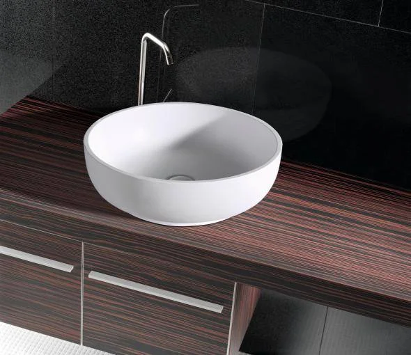 StoneKAST Oasis Sit On Basin Matt White 450x450mm