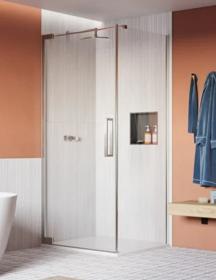 Crosswater Asura 8mm Side Panel For Hinged Door 900 Polished Stainless product image - Image 1