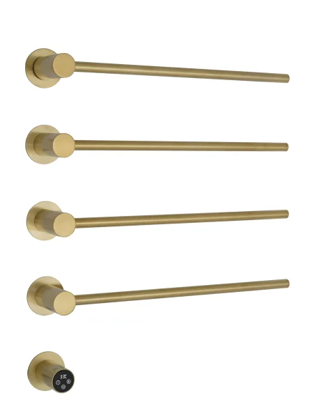 Just Taps Onyx Electric Towel Radiator 520 Brushed Brass