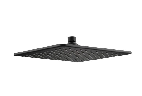 Just Taps Hix Square Shower Head 250mm Matt Black