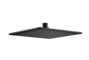 Just Taps Hix Square Shower Head 250mm Matt Black