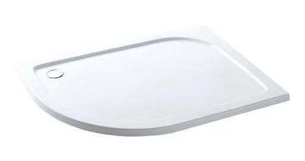 Eastbrook Volente 900 X 760 Lh Offset Quad Abs Resin Tray White