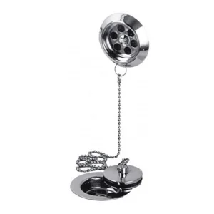 Booth & Co. Stowaway Bath Waste Metal Plug And Chain 1.1/2" Chrome &