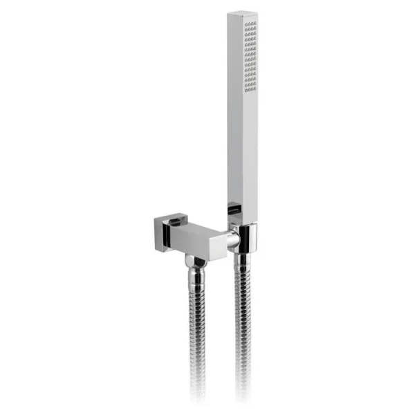 Vado Mix Single Function Mini Shower Kit With 150cm Shower Hose And Bracket With Integrated Outlet Chrome product image - Image 1