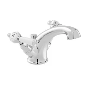 Booth & Co. Mono Basin Mixer With Pop-up Waste Chrome & White