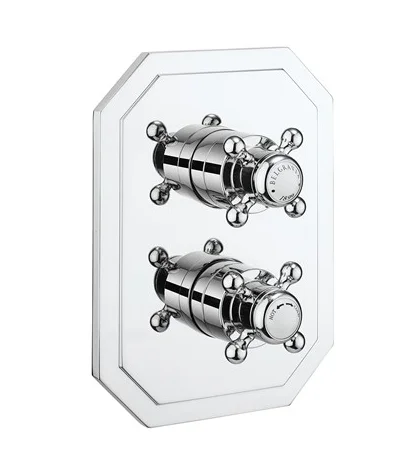 Crosswater Crossbox Belgravia 3 Outlet Trim & Levers Chrome