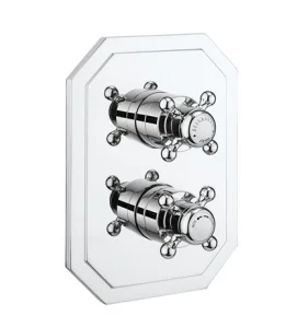 Crosswater Crossbox Belgravia 3 Outlet Trim & Levers Chrome