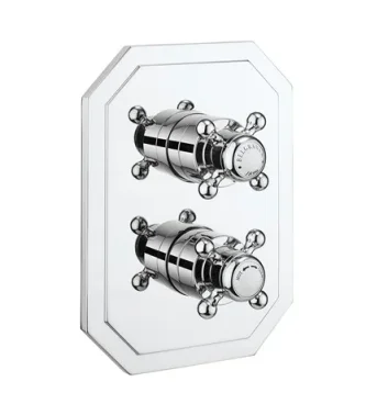 Crosswater Crossbox Belgravia 3 Outlet Trim & Levers Chrome product image - Image 1