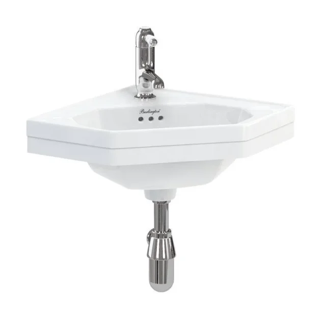 Burlington Corner Basin 1th 430 X 430 Gloss White product image - Image 1