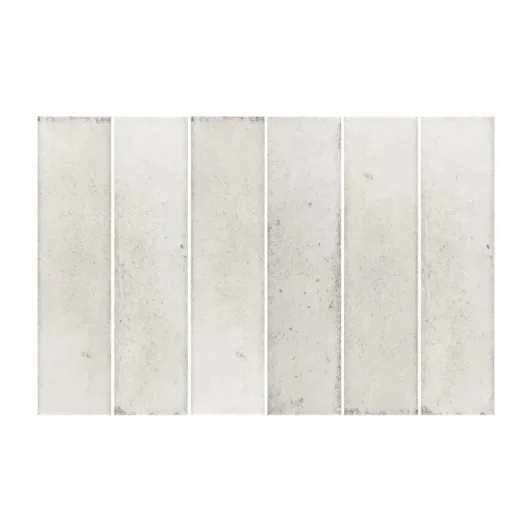 European Tiles Hope White Gloss Porcelain Wall Tile 7.5x30cm detail view - Image 3