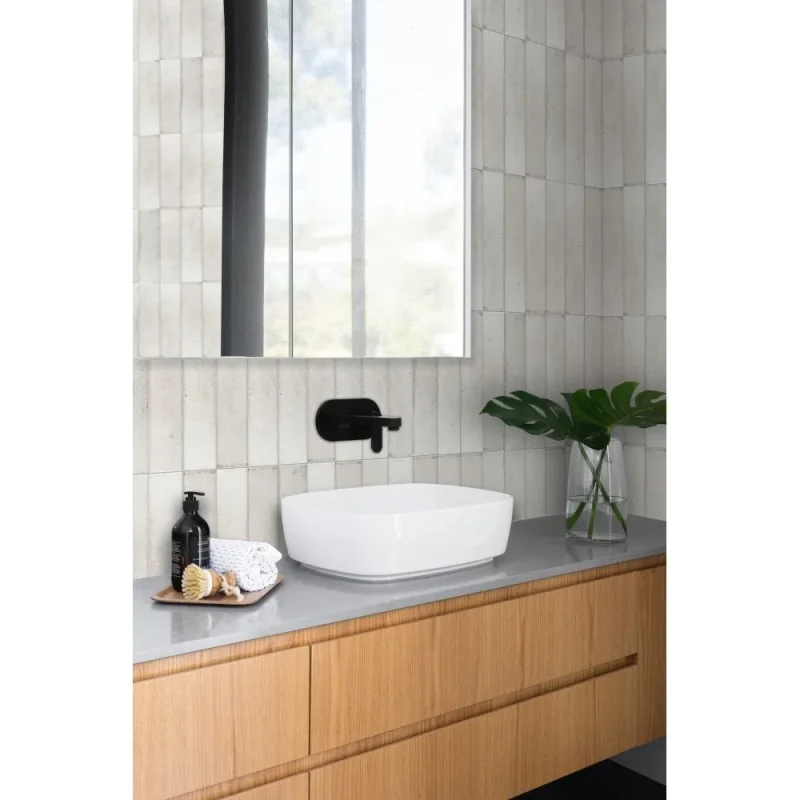 European Tiles Hope White Gloss Porcelain Wall Tile 7.5x30cm detail view - Image 4