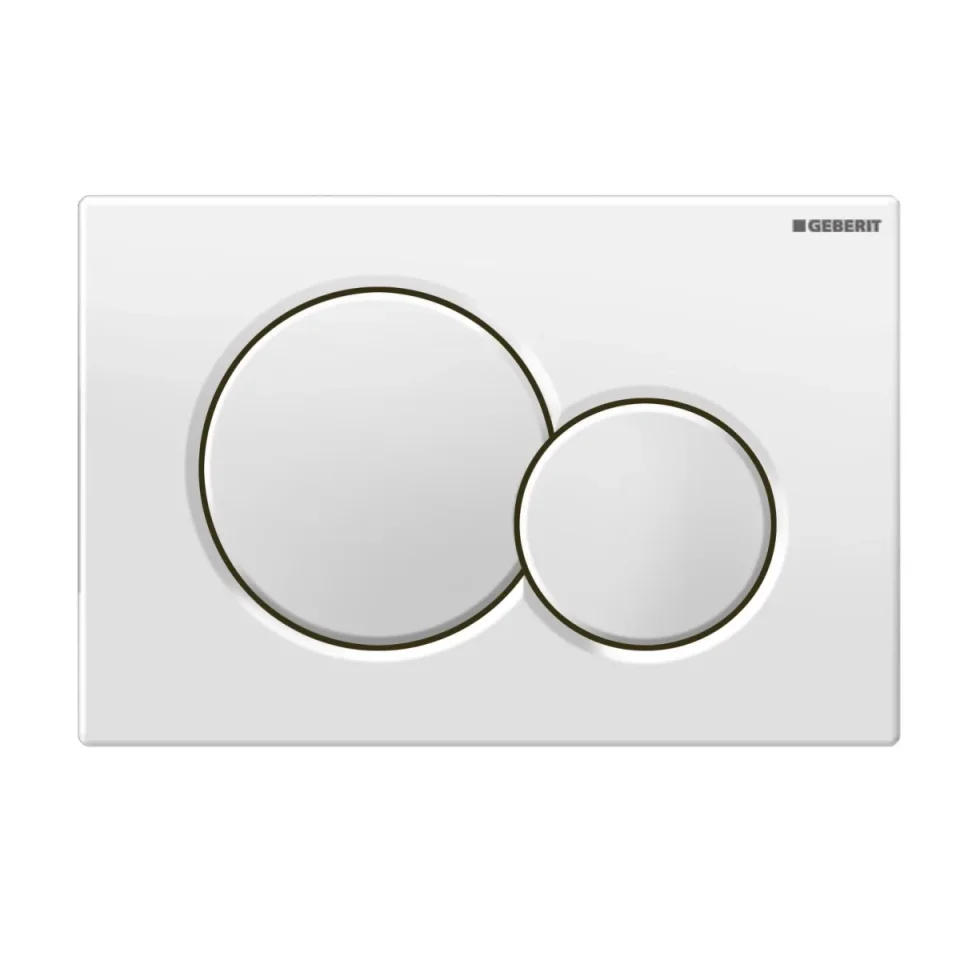 Geberit Sigma01 Round Flush Plate For Dual Flush - White detail view - Image 2