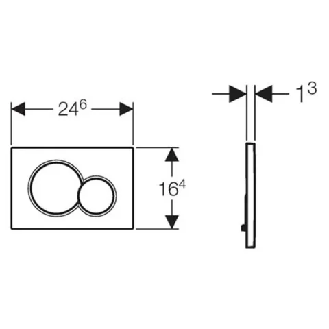 Geberit Sigma01 Round Flush Plate For Dual Flush - White detail view - Image 3