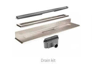 Unidrain 800mm Linear Drain (highline Panel & Frame Finish)