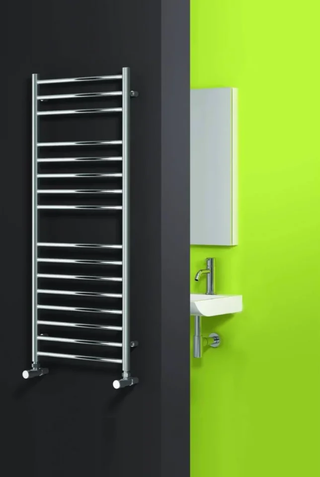 Reina Luna 500 X 1500 Flat Stainless Steel Towel Rail detail view - Image 2
