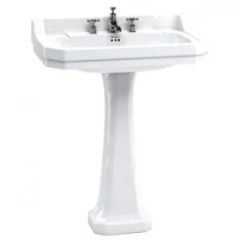 Burlington Edwardian 610 3TH Basin and Standard Pedestal product image - Image 1