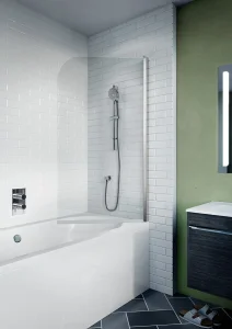 Crosswater Kai 6 Single Bath Screen 900 Silver