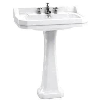 Burlington Edwardian 560 3TH Basin and Standard Pedestal