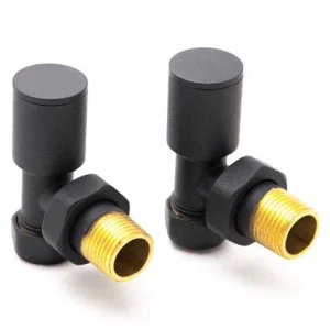 Reina Portland Angled Anthracite Radiator Valves