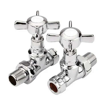 Reina Bronte Traditional Straight Towel Rail Valves product image - Image 1
