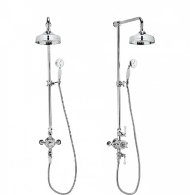 Crosswater Belgravia Thermo Shower Valve With 8" Fixed Head Chrome detail view - Image 2