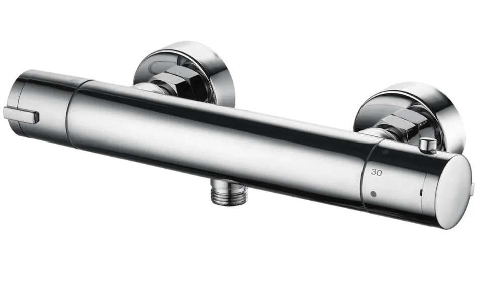 Saneux Cos 1 Way Thermostatic Bar Valve - Chrome product image - Image 1