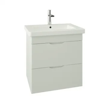 Saneux Indigo 60cm 2 Drawer Wall Mounted Unit - Gloss White product image - Image 1
