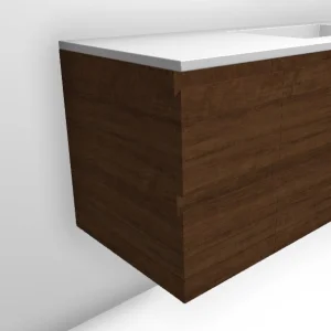 Faeber Mode 300mm 2 Drawer Side Vanity Unit Vintage Walnut