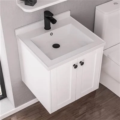 Eastbrook Hardwick 500 Mm Polymarble Square Basin White